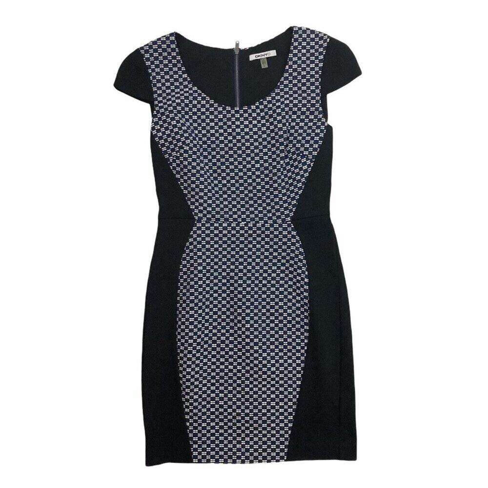 DKNYC sleeveless dress women's 10 Navy/White